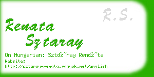 renata sztaray business card